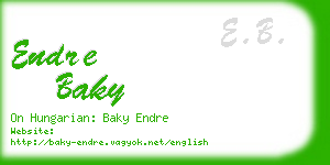 endre baky business card